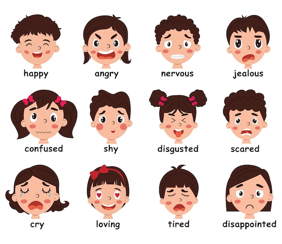 Feelings Faces Kids Png, Happy, Emotions Clipart, Angry, Educational  Clipart, Kids Emotions Kindergarten, Kids Expressions, Kids Faces - Etsy  Sweden
