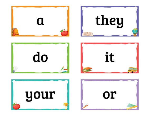 Sight Words Flashcards, Sight Words, Kindergarten Homeschool 