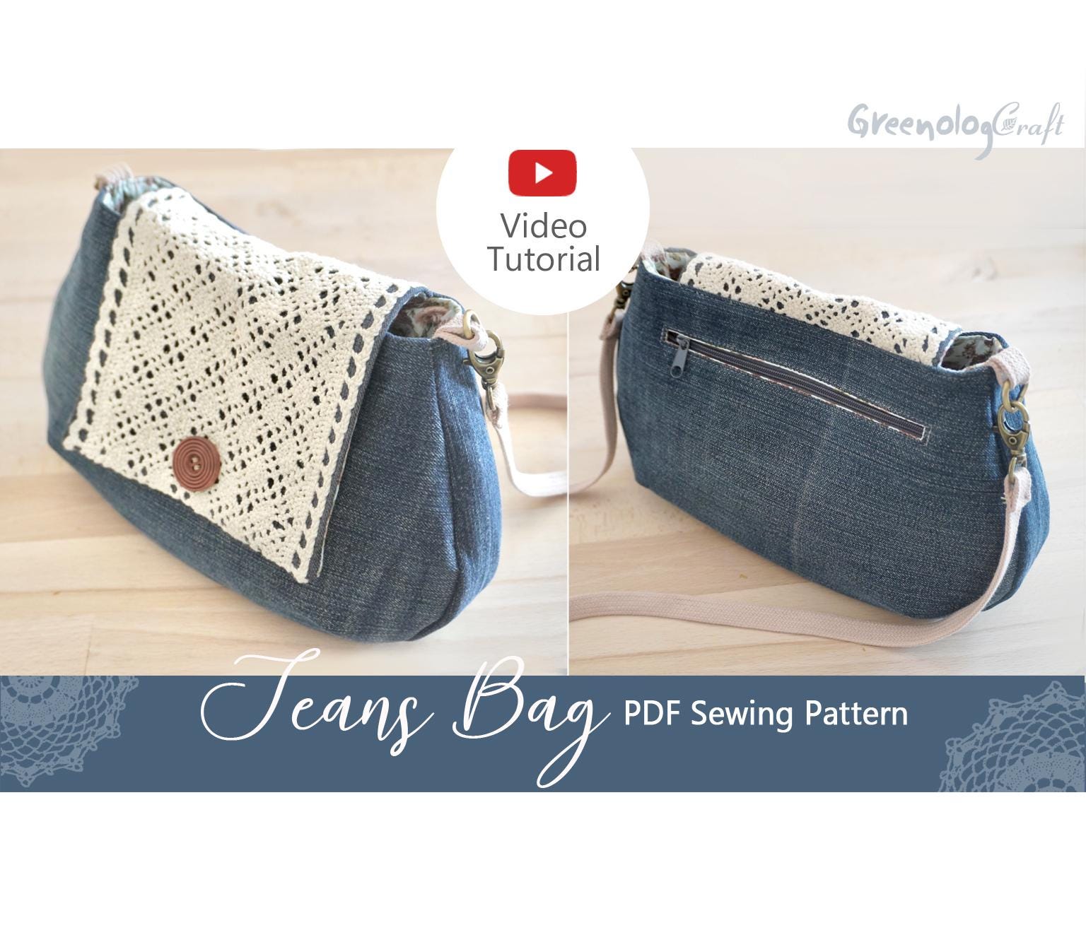 Mini Backpack Sewing Pattern, PDF Digital Sewing Pattern With Youtube ...