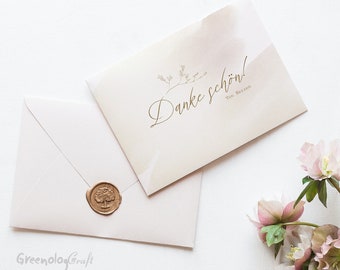 Printable Thank you card, DIN A5 folding card, digital download
