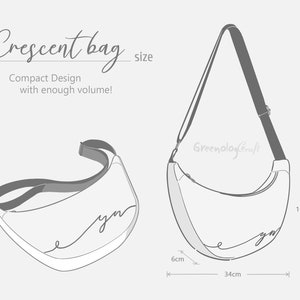 Crescent Bag Sewing Pattern, PDF Digital Sewing Pattern With Youtube ...