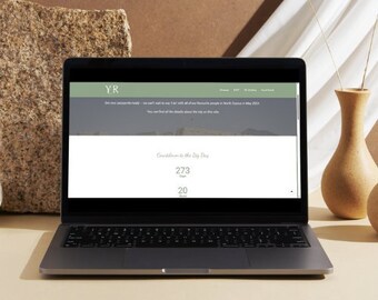 May include: A laptop computer displaying a website with the text "YR" and the heading "Contributions to the Big Day". The website shows a count of 273 and 20.