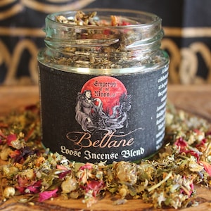 Beltane Loose Incense Blend: Handmade Herbal Sabbat Ritual Incense