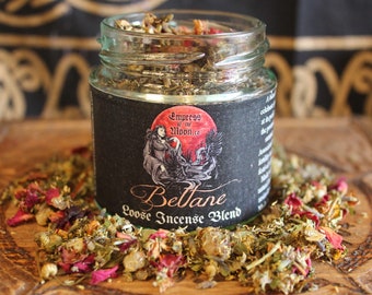 Beltane Loose Incense Blend: Handmade Herbal Sabbat Ritual Incense