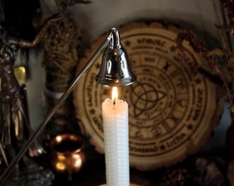 Nickel Candle Snuffer: Ritual Altar Tool, Witchcraft Supplies, Vintage Style Accessory