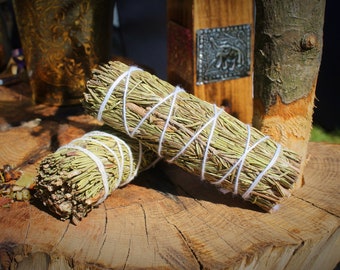 Rosemary Smudge Stick, Pure Organic Rosemary, 4 Inch, Smudging, Aura Cleansing, Awaken Heart Chakra, Mental Clarity, Boost Self-Love