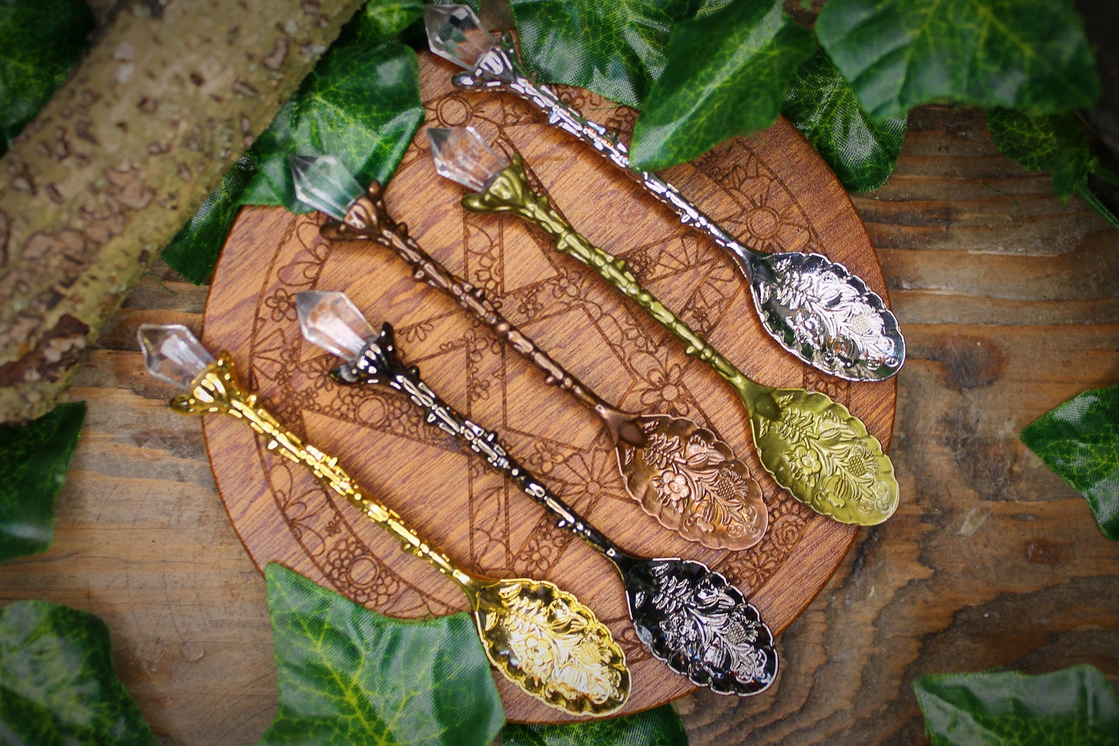 Ritual Tea Spoon Herb Spoon Loose Incense Engraved Tea Etsy