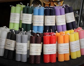 Beeswax Spell Candles: 14 Color Ritual Candles, Witchcraft Supplies