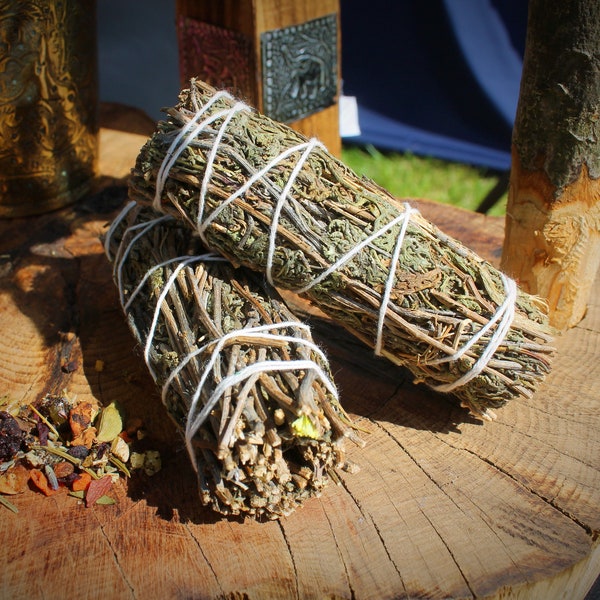 Mugwort Smudge Stick, Intuition Development, Psychic Awareness, Spiritual Cleansing Sacred Smoke Cleansing, Wicca, Lucid Dreaming