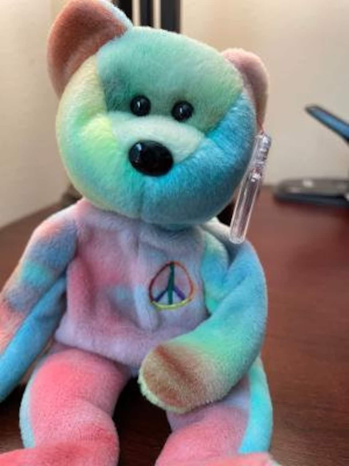 TY Peace Beanie Babies bear Original 1st Edition 1996 Etsy
