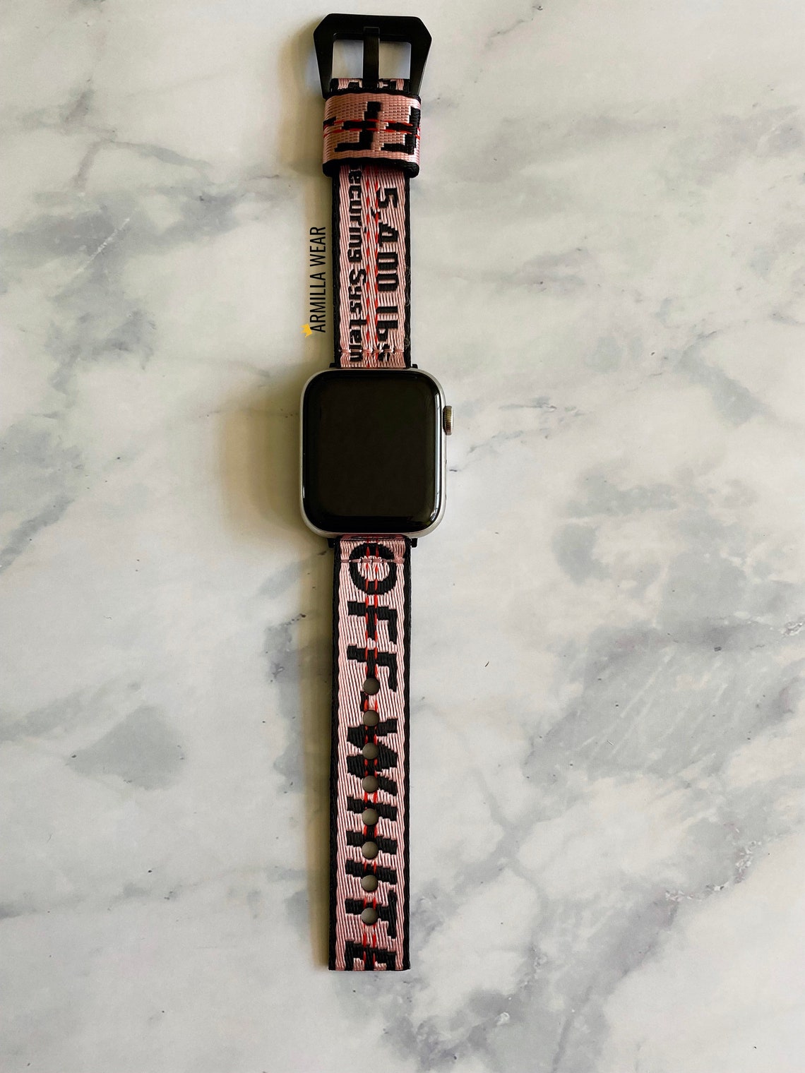 OFF WHITE Apple Watch Band Inspired Design Made With Nylon For Etsy