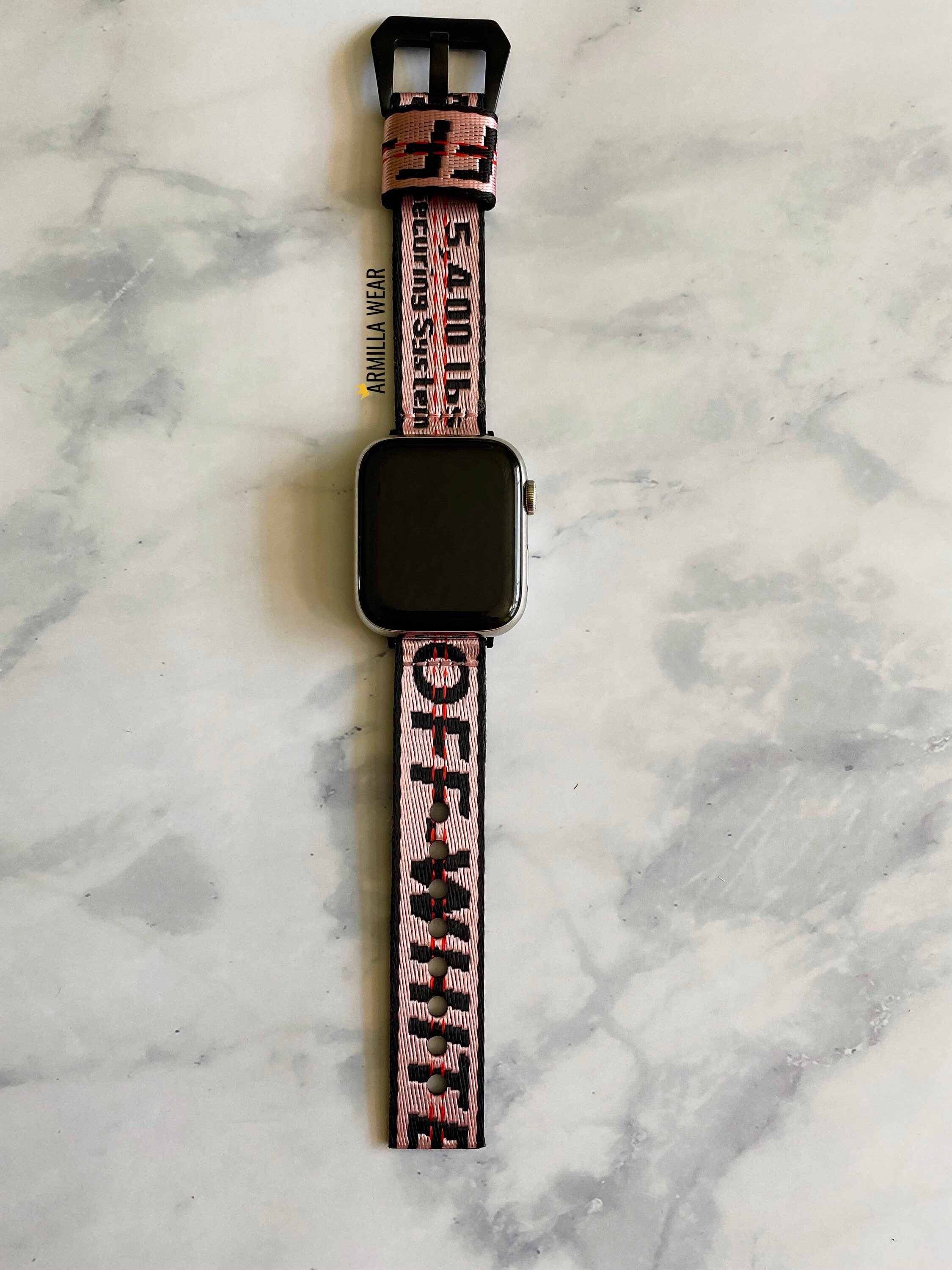 OFF WHITE Apple Watch Band Diseño inspirado en nylon para Etsy