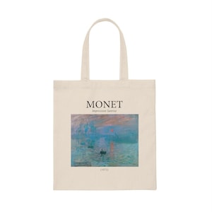 Claude Monet Impression, Sunrise Tote Bag -Art Vintage tote bag