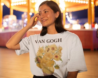 Van Gogh Shirt, Sunflower shirt, Starry Night Art Aesthetic Unisex