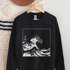 Sweatshirt Dragon Japonais Tokyo Great Wave - Design Artistique, Coupe Classique