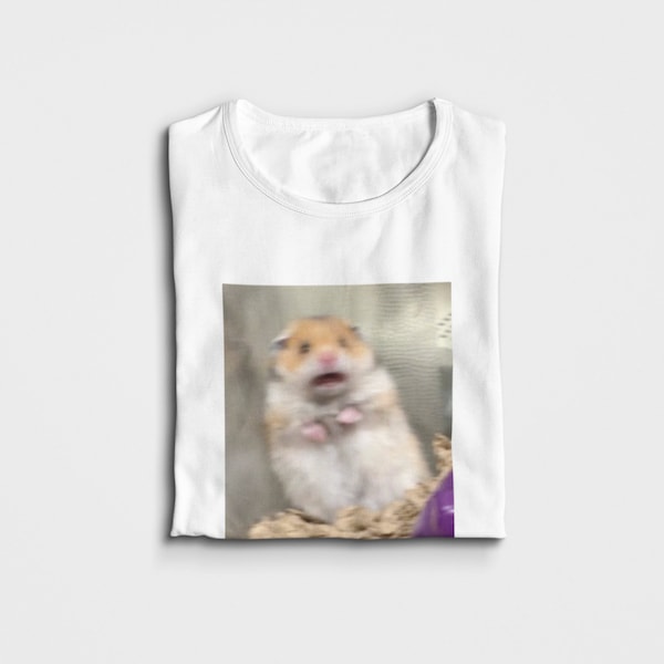 Scared Hamster Funny Meme T-Shirt