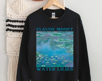 Claude Monet Water Lilies Sweater | Artistic Wearable Art