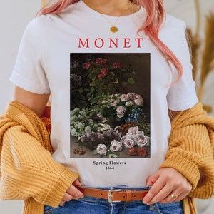 Spring Flowers T Shirt, Claude Monet, Art, Peinture, amateur d’art Cadeau