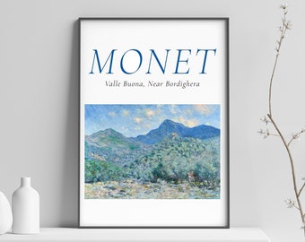 Claude Monet Exhibition Poster, Valle Buona, Gallery Quality Art, Landscape Print, Garden, Scenery, Nature, Wall Art Decor, Gift Idea