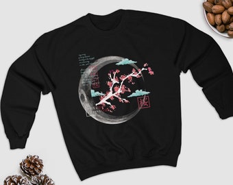 Japanese Blossom Sweatshirt, Cherry Blossom Sweatshirt, Aesthetic Hoodie, Aesthetic Clothing, Kawaii, Flowers Anime Unisex Sweatshirt
