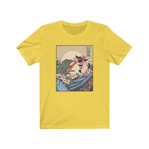 Kaiju Vs Cat Shirt, Neko, Japanese Vintage Japan Shirt, Manga Anime ...