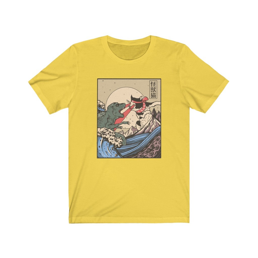 Kaiju Vs Cat Shirt Neko Japanese Vintage Japan Shirt Manga - Etsy