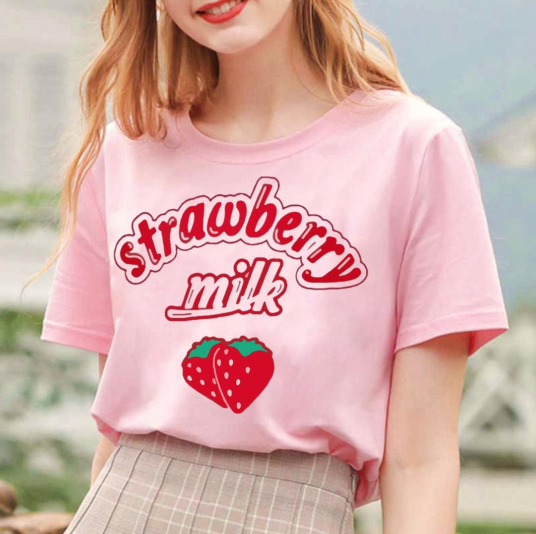 ★MARS EN AVRIL★ ESSENTIAL EMBO TSHIRT_STRAWBERRY MILK Designer fashion, Seoul-fully created | W Concept