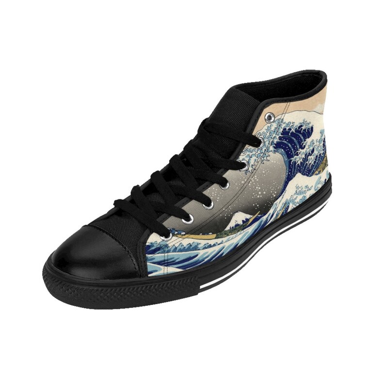 The Great Wave Custom Sneakers Kanagawa Custom Shoes | Etsy
