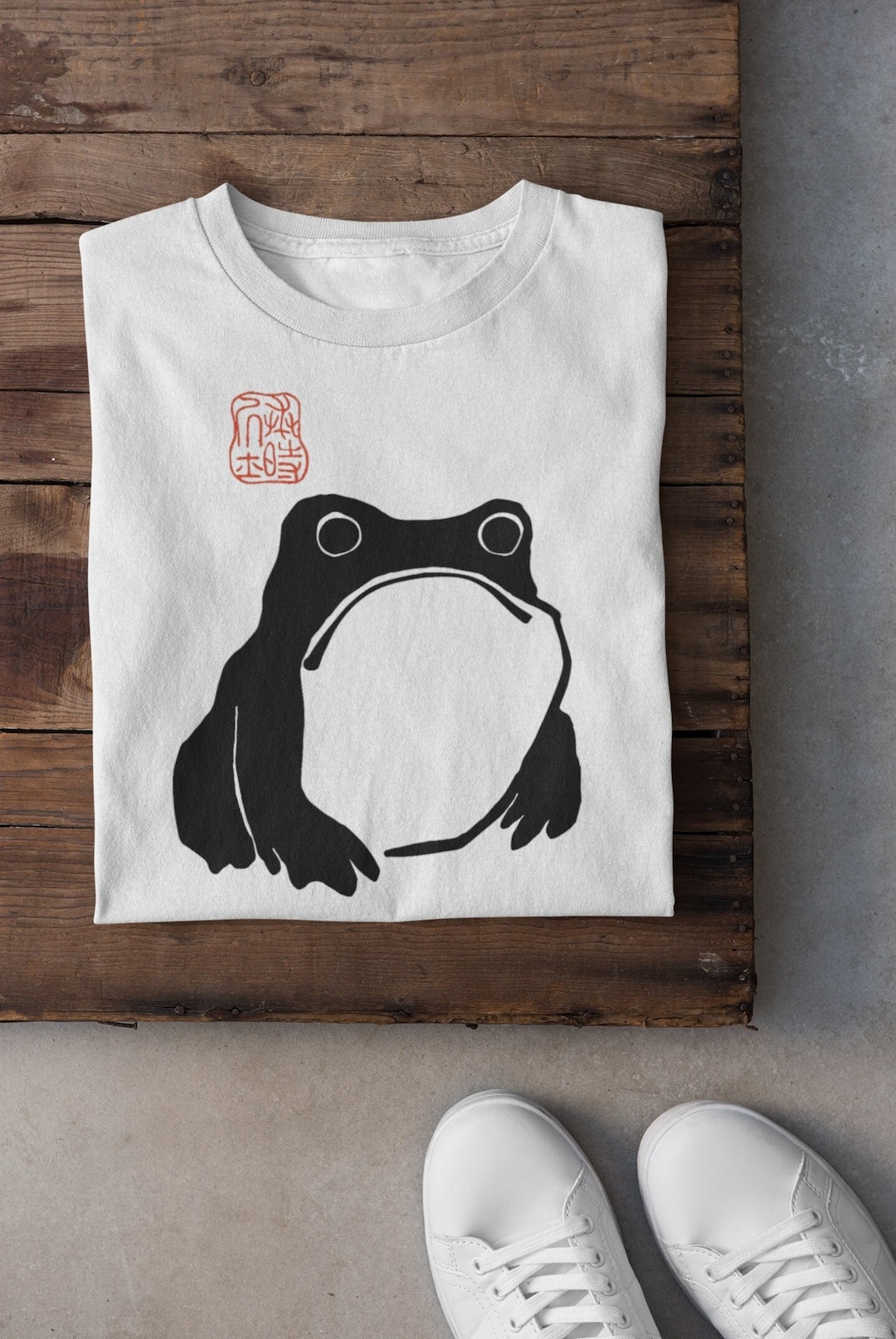 Grumpy Frog Shirt, Unimpressed Frog - Funny Japanese Aesthetic by