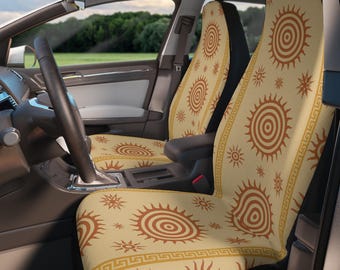 Coprisedili per auto con motivo Sunshine, accessori auto Boho, decorazioni solari, protezione per veicoli, regalo per viaggiatori
