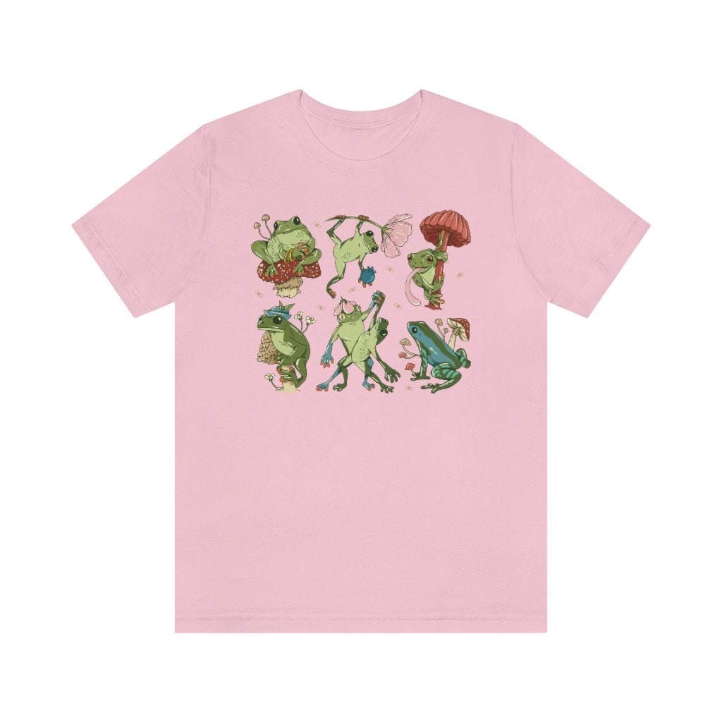 Frogs Cottagecore Mushrooms Shirt Frog Oversized Crewneck Etsy