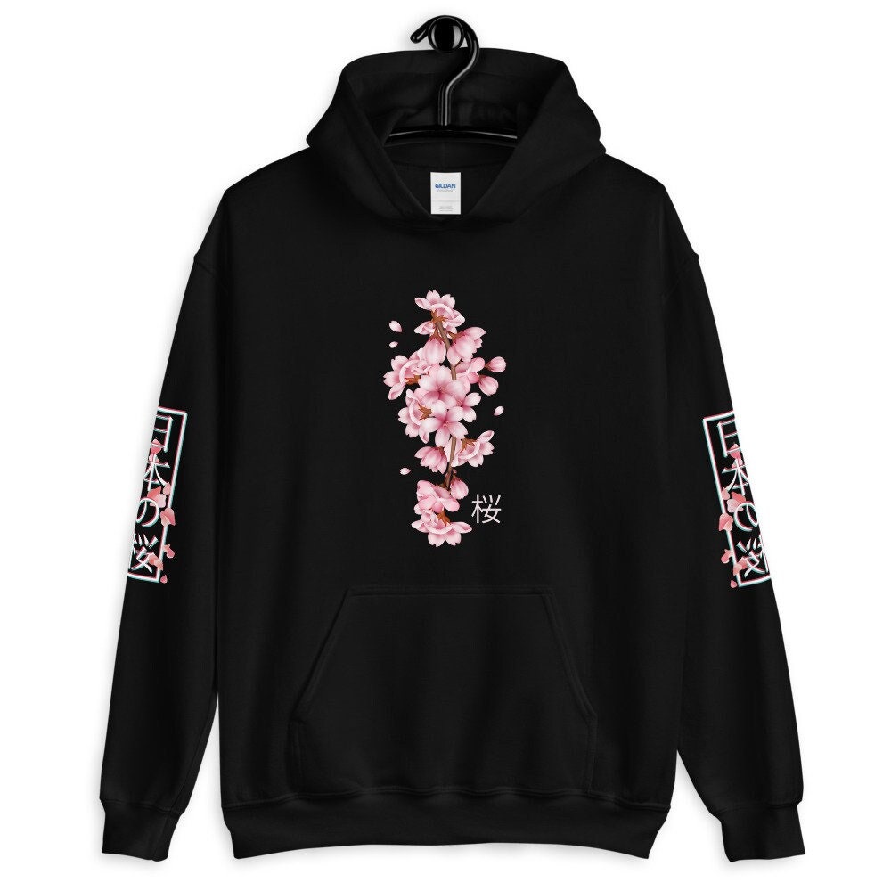 Pink cherry shop blossom hoodie