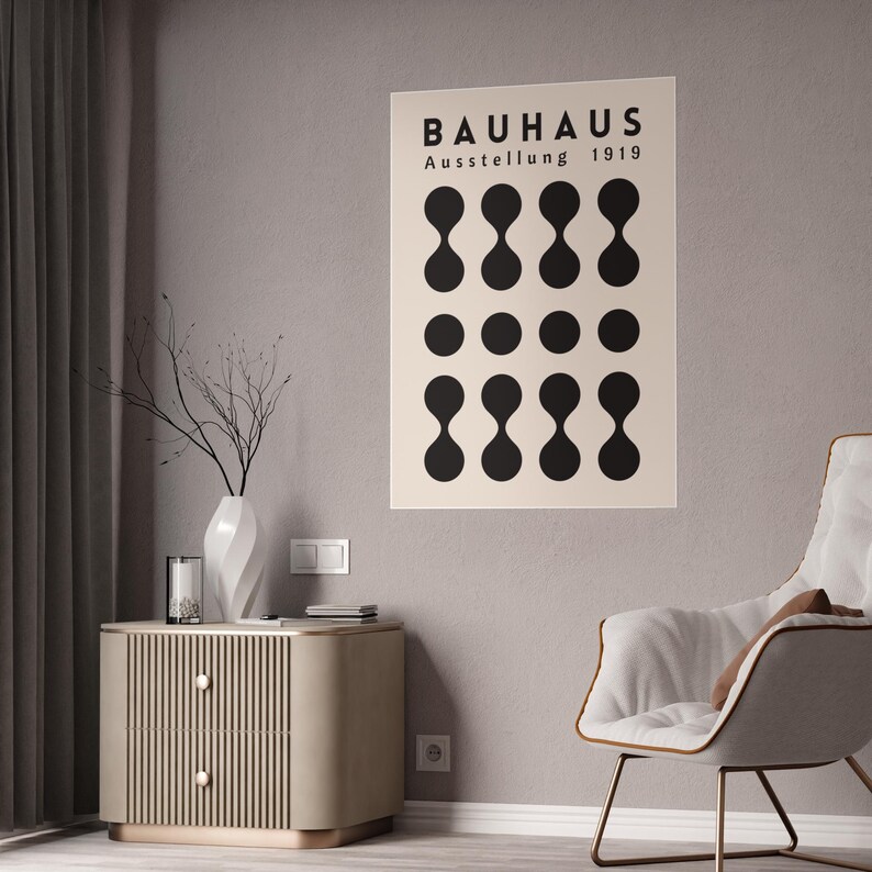 Abstract Bauhaus Geometric Gloss Poster | Exhibition Wall Art - Etsy