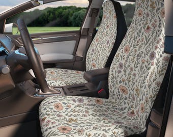 Cottagecore Center car seat Cover, Floral car seat Cover, Interior Car Decor, car seat cover, Cute Car Accessories