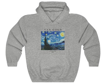 The Starry Night Hoodie by Vincent Van Gogh 1889 Sunflowers Fine Art Aesthetic Art Unisex Hoodie Etsy UK