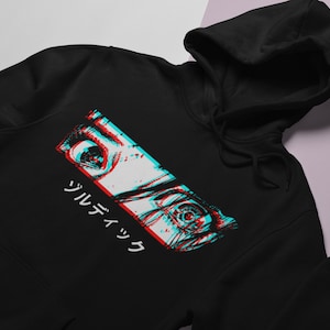 Sad anime girl eyes Hoodie, retro Japanese Aesthetic Hoodie, manga Unisex Hoodie