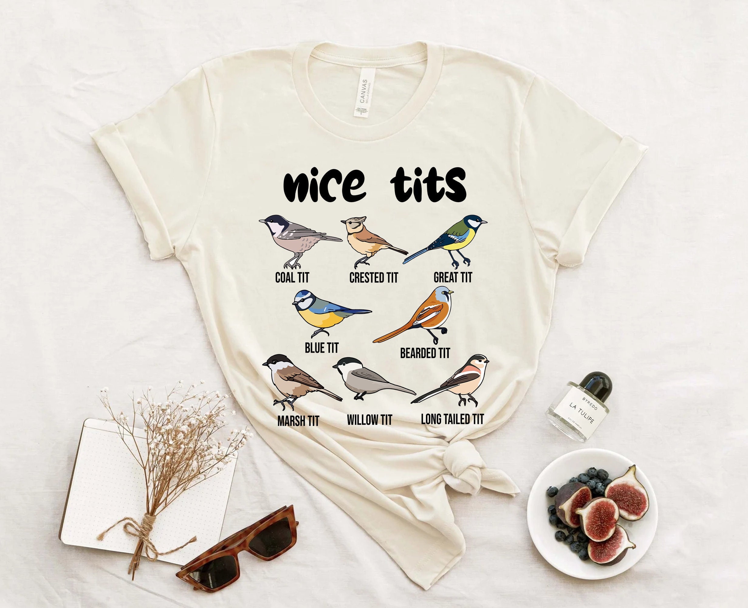 Nice Tits Bird Watch Marsh Blue Crested Willow Tit Birds T Shirt Meme Gift  Funny Tee Vintage Style Unisex Gamer Cult Movie Music 6103 