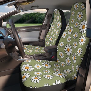 Flower Power Car Seat Covers, Retro Car Seat Covers, Retro Car Accessories, Cottagecore, Hippie Car Seat Covers, Car Accessories For Women