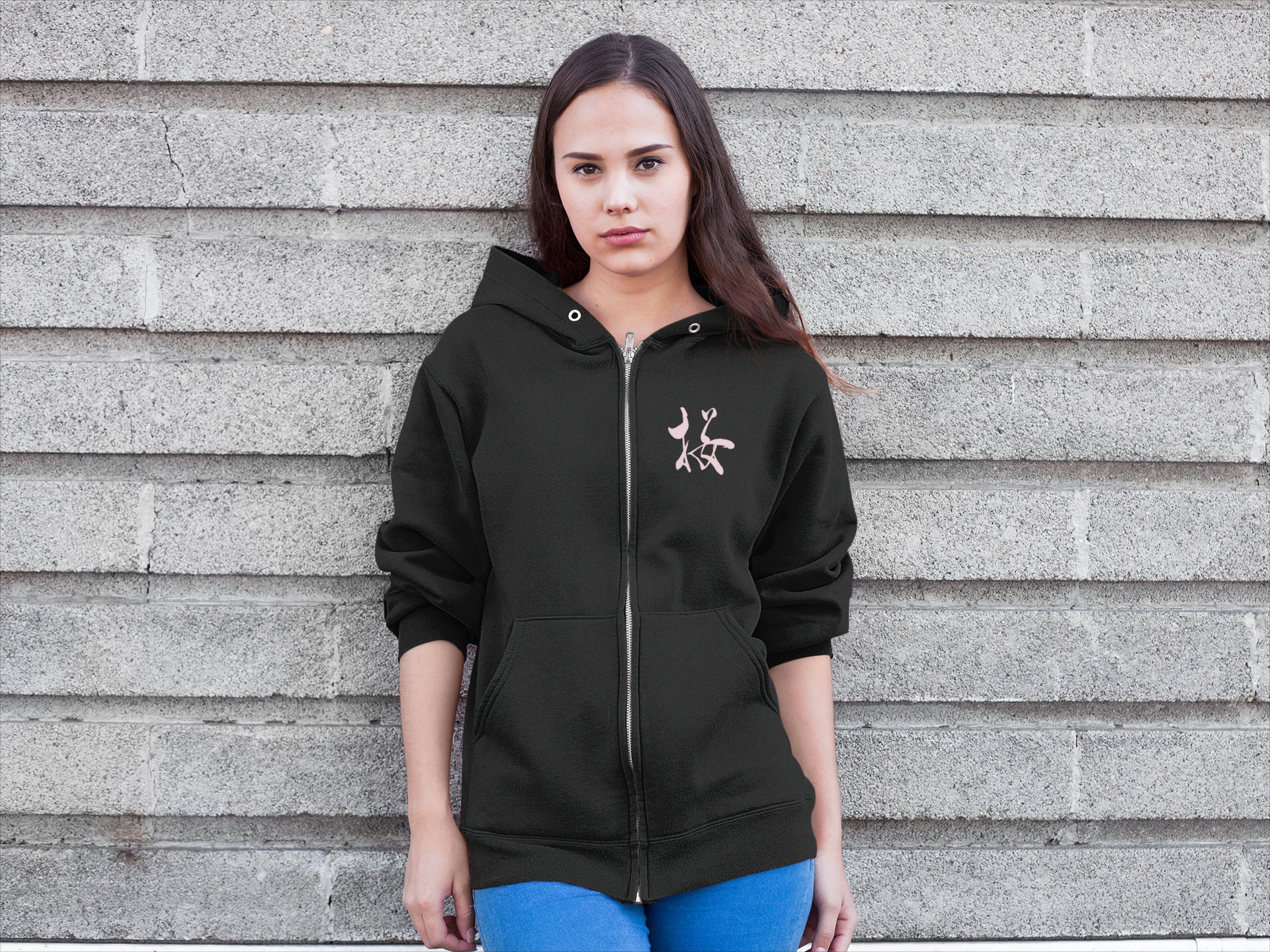 REISHI AURORA GATHERED ZIP UP HOODIE