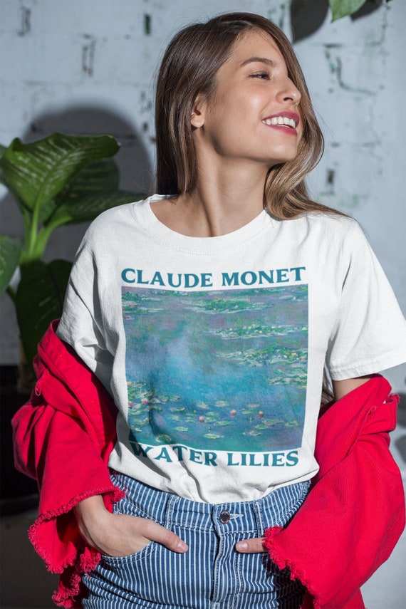 睡蓮 - クロード・モネ - Tシャツ - グラフィックシャツ、ユニセックス