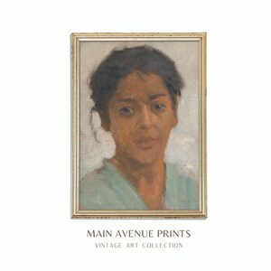Vintage Female Art Print | Vintage Oil Painting of a Woman | Vintage Art Prints | Printable Art | Gallery Wall Art Prints | Vintage Painting