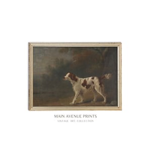 Irish Setter Vintage Painting | Vintage Oil Painting | Printable Art | Vintage Dog Painting | Dog Wall Art | Dog Art Print
