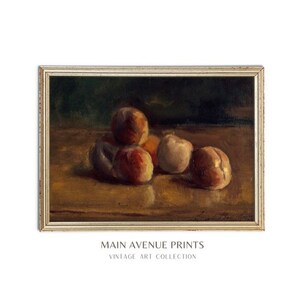 Vintage Küche Wand Kunstdruck, Stillleben Wandkunst, Stillleben Obst Kunstdruck, Obst Kunst, Pfirsiche Kunstdruck, Küche Wanddekor