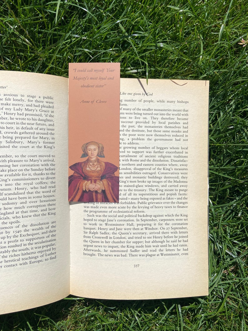 Tudor Queens and Wives of Henry VIII Quote Bookmarks Anne of Cleves