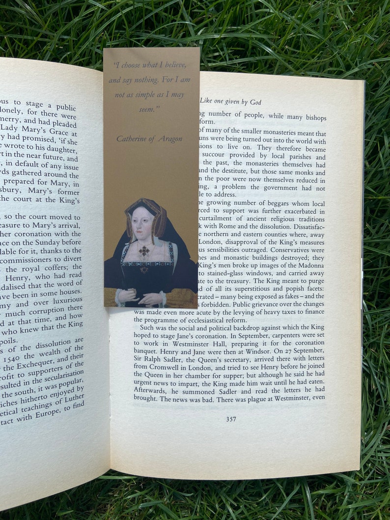 Tudor Queens and Wives of Henry VIII Quote Bookmarks Catherine of Aragon