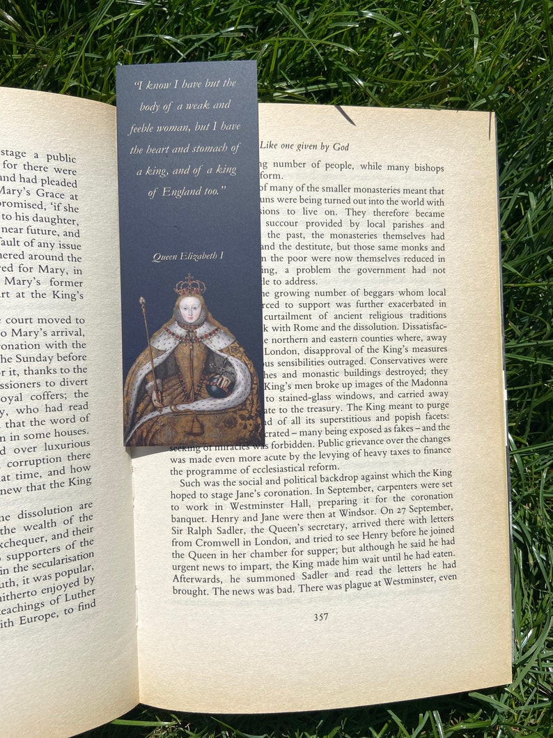 Tudor Queens and Wives of Henry VIII Quote Bookmarks Elizabeth I