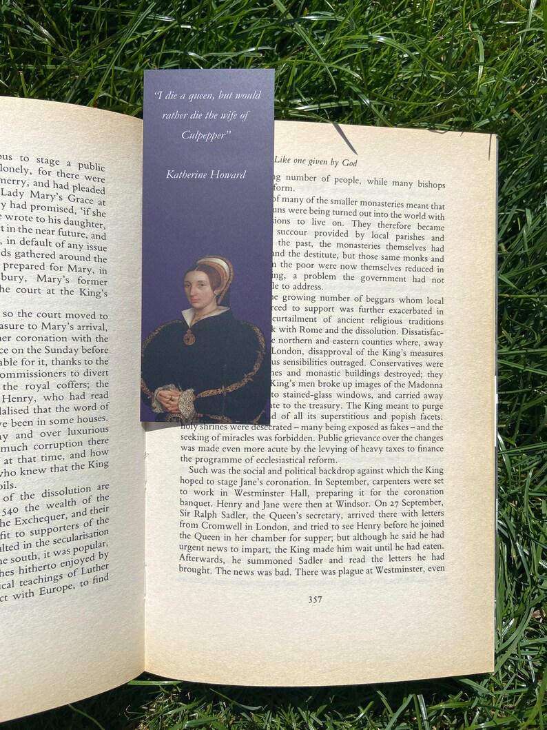 Tudor Queens and Wives of Henry VIII Quote Bookmarks Katherine Howard