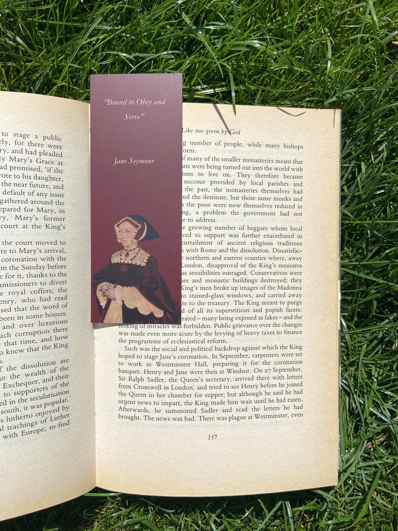 Tudor Queens and Wives of Henry VIII Quote Bookmarks Jane Seymour