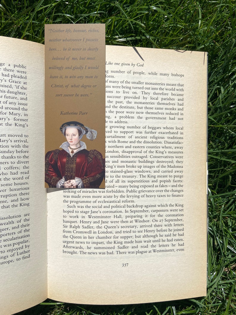 Tudor Queens and Wives of Henry VIII Quote Bookmarks Katherine Parr