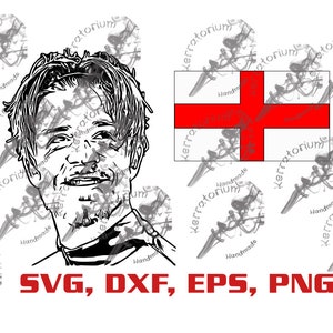 Fußball | England Flagge | Patriotische | Sport | Jack | Mittelfeldspieler | Fußball | Winterspiele | SVG eps dxf PNG | Plotterdateien | Sofortiger Download